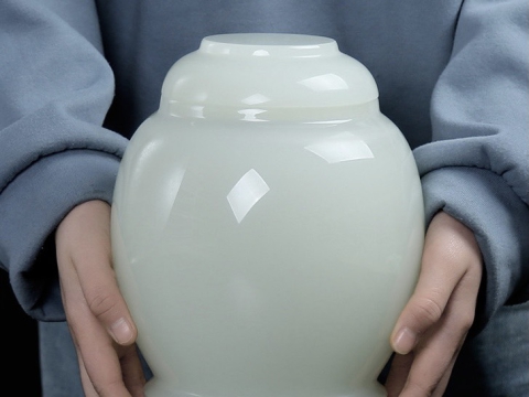 Bộ hũ đựng tro cốt ngọc bích