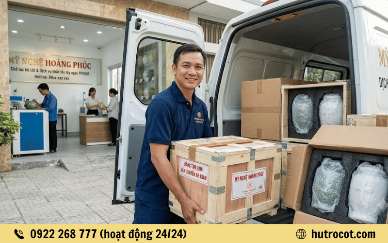Đóng gói cẩn thận và hỗ trợ giao hàng tận nơi trên toàn quốc của Mỹ Nghệ Hoàng Phúc