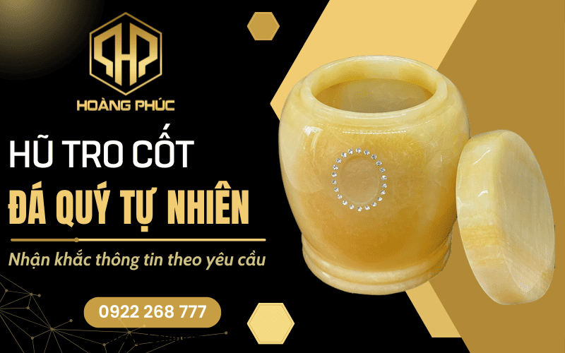 Hũ tro cốt đá quý tự nhiên