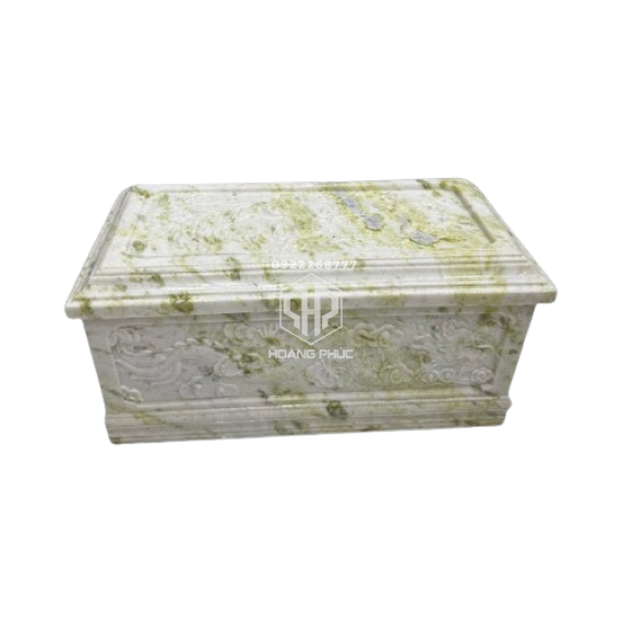 Quách Đá xanh hoa điêu khắc rồng phượng 3D