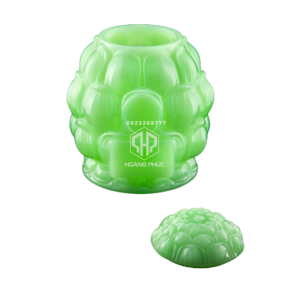 Hũ sen đá lưu ly xanh